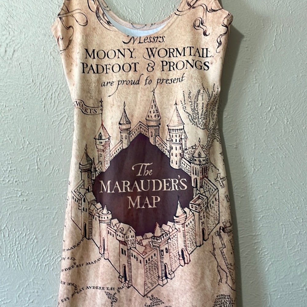Blackmilk Harry Potter Marauders Map Dress Small